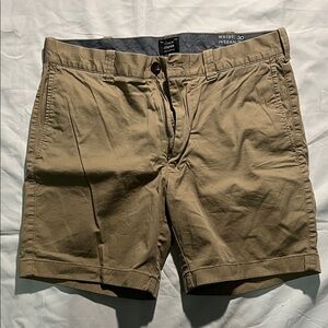 Men's Tan Flat Front Shorts